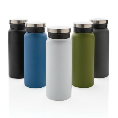 600ml Thermal Bottle with Custom Logo Branding – RCS Recycled Stainless Steel, Wide Mouth, Leakproof