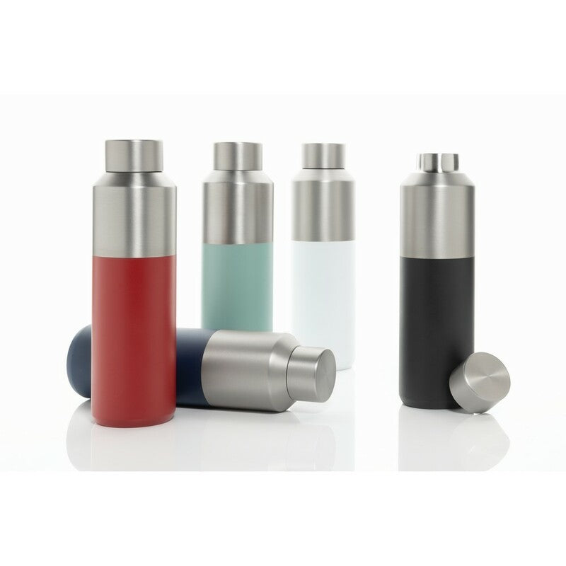 Fluid 600ml Thermal Bottle with Custom Logo Branding – RCS Recycled Stainless Steel, Double-Wall Vacuum Insulation