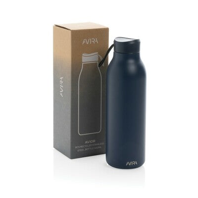 Avira Avior 500ml Thermal Bottle with Custom Logo Branding – 97% Recycled Stainless Steel, Car Cup Holder Fit