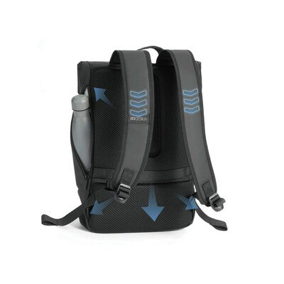 Urban Flap-Top 16" Laptop Backpack with Custom Logo Branding – Anti-Theft Design, Recycled Polyester
