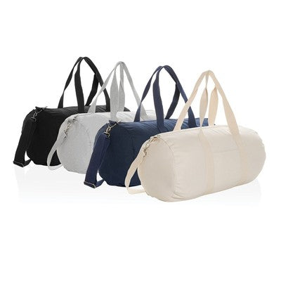 AWARE™ Recycled Cotton Sports & Travel Bag with Custom Logo Branding – Spacious Design, Impact Collection