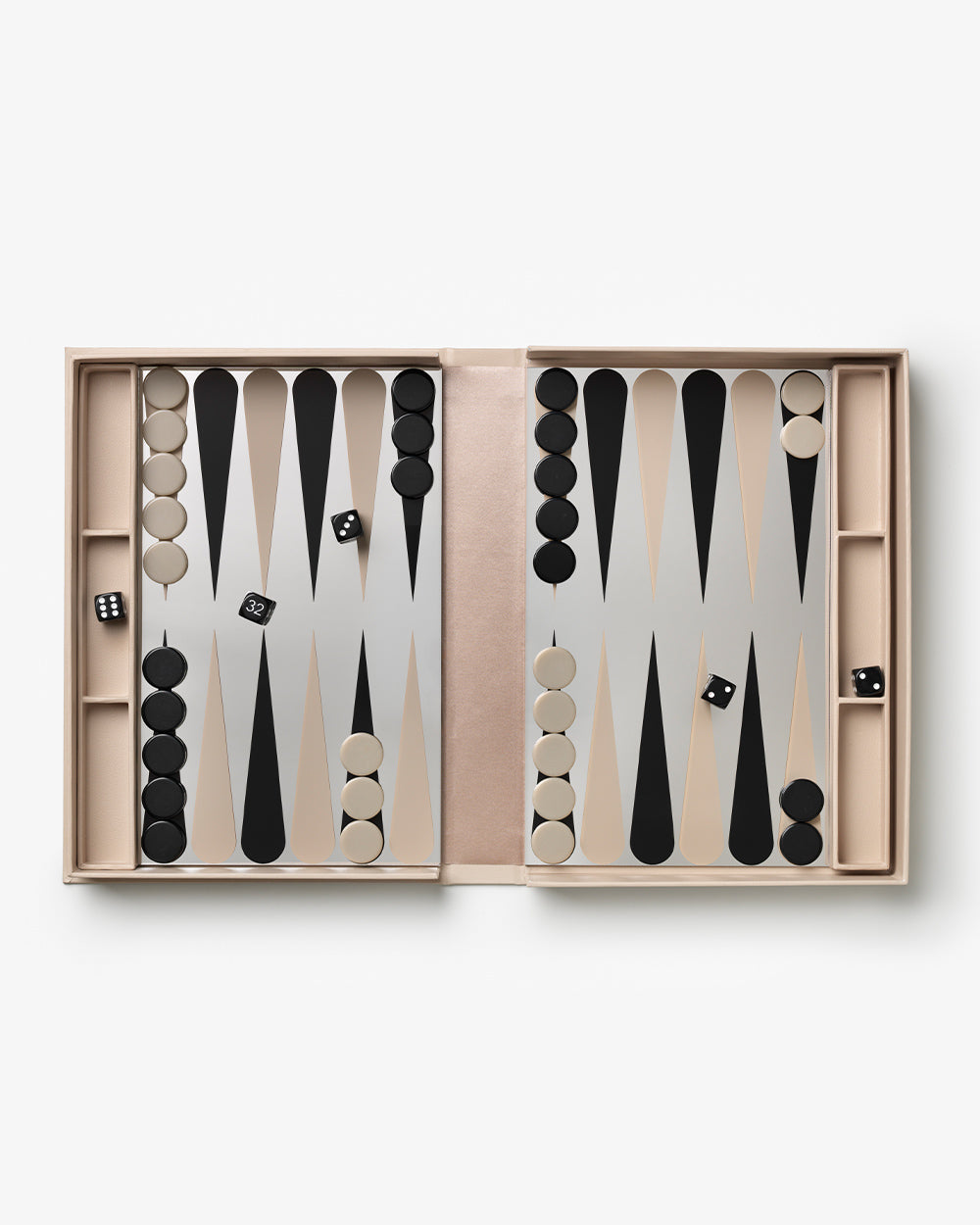 Art Of Backgammon Mirror, Beige/Clear – corporate gift by EWA Gifts