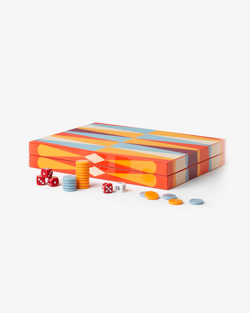 Lacquered Backgammon, Red – corporate gift by EWA Gifts