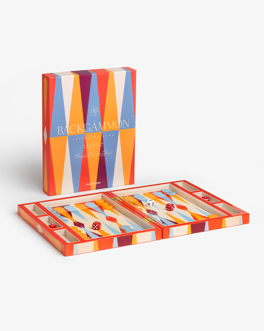 Lacquered Backgammon, Red – corporate gift by EWA Gifts