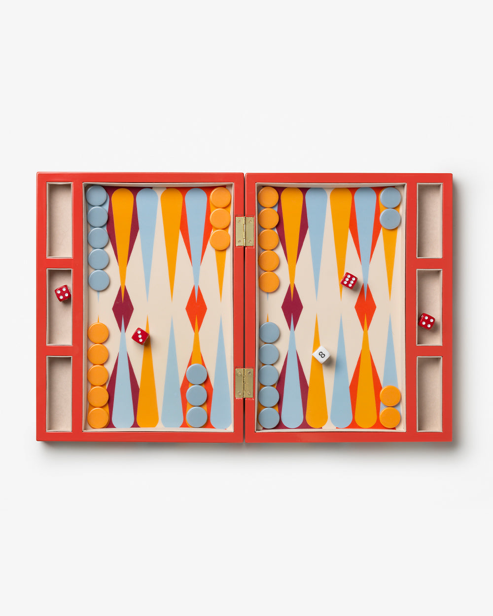 Lacquered Backgammon, Red – corporate gift by EWA Gifts