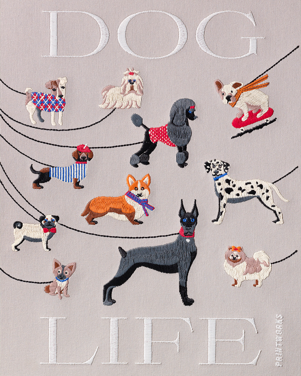 Dogs, Embroidered – corporate gift by EWA Gifts