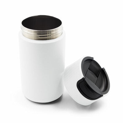 Raylee 400ml Thermal Mug Air Gifts with Custom Logo Branding – Double-Wall Stainless Steel, One-Hand Lid, Leakproof