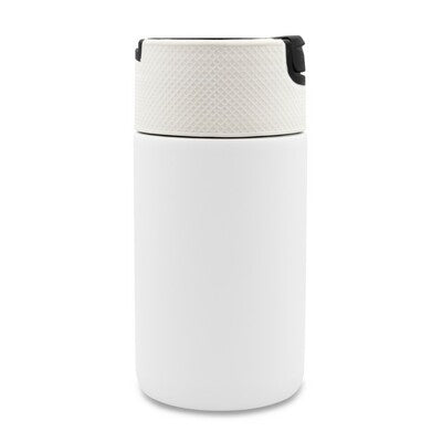 Nabila 400ml Ceramic-Lined Thermal Mug Air Gifts with Custom Logo Branding – Double-Wall Vacuum Insulation, One-Hand Lid, Leakproof