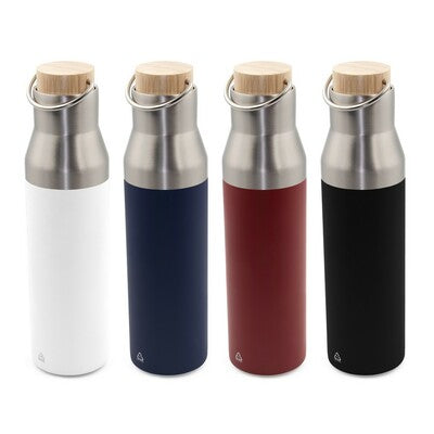 Zah 550ml Thermal Bottle with Custom Logo Branding – Double-Wall Vacuum Insulation, Bamboo Lid, Leakproof