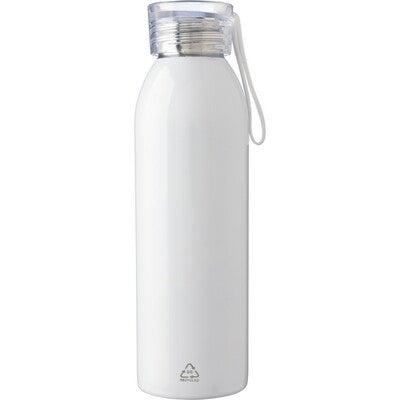 650ml Recycled Stainless Steel Sports Bottle with Custom Logo Branding – Single-Wall Design, Silicone Handle
