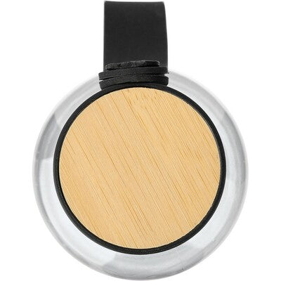 750ml RPET Sports Bottle with Bamboo Detail & Custom Logo Branding – Silicone Carry Strap, Eco-Friendly Design