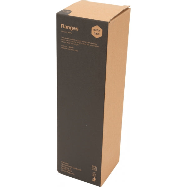 1L steel thermos with company logo